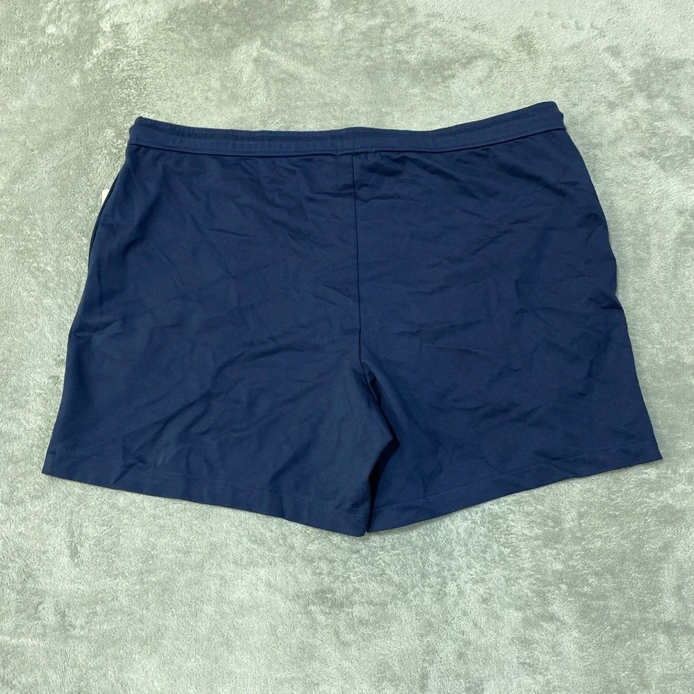 NWT Alfani Shorts Men's XXL Neo Navy Rayon Blend Casual